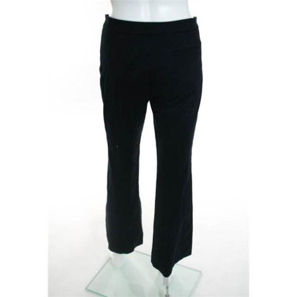 Derek Lam Dark Navy Blue Flat Front Boot Cut Trousers Pants Size 28 - Picture 4 of 6